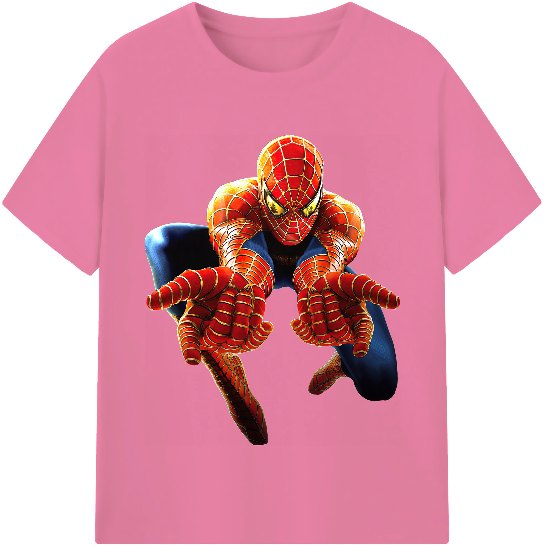 （画像用） Spider Man スパイダーマン 綿100％半袖Tシャツ（フロントプリント）